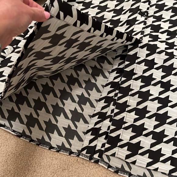 NEW ala Bala Houndstooth Pleated Shacket – Statement Button-Down Blazer (XL) - Picture 15 of 17